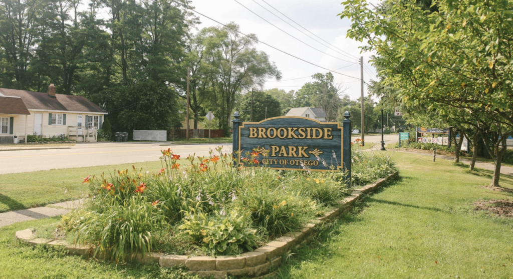 Scenic view of Otsego's Brookside Park.